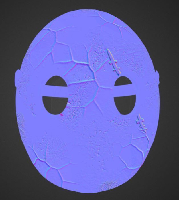 MASK LOW POLY - Game Ready model Low-poly 3D model_12