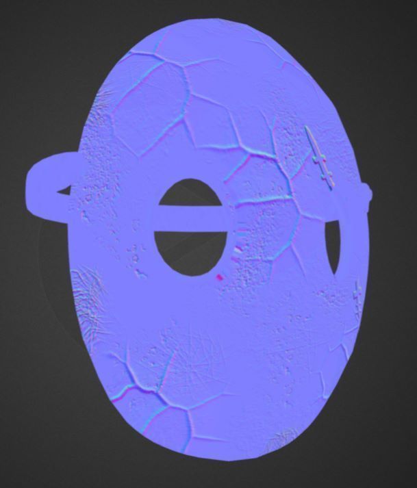 MASK LOW POLY - Game Ready model Low-poly 3D model_13