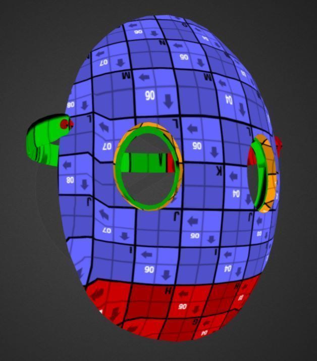 MASK LOW POLY - Game Ready model Low-poly 3D model_6
