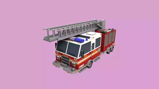 Lowpoly Fire Truck