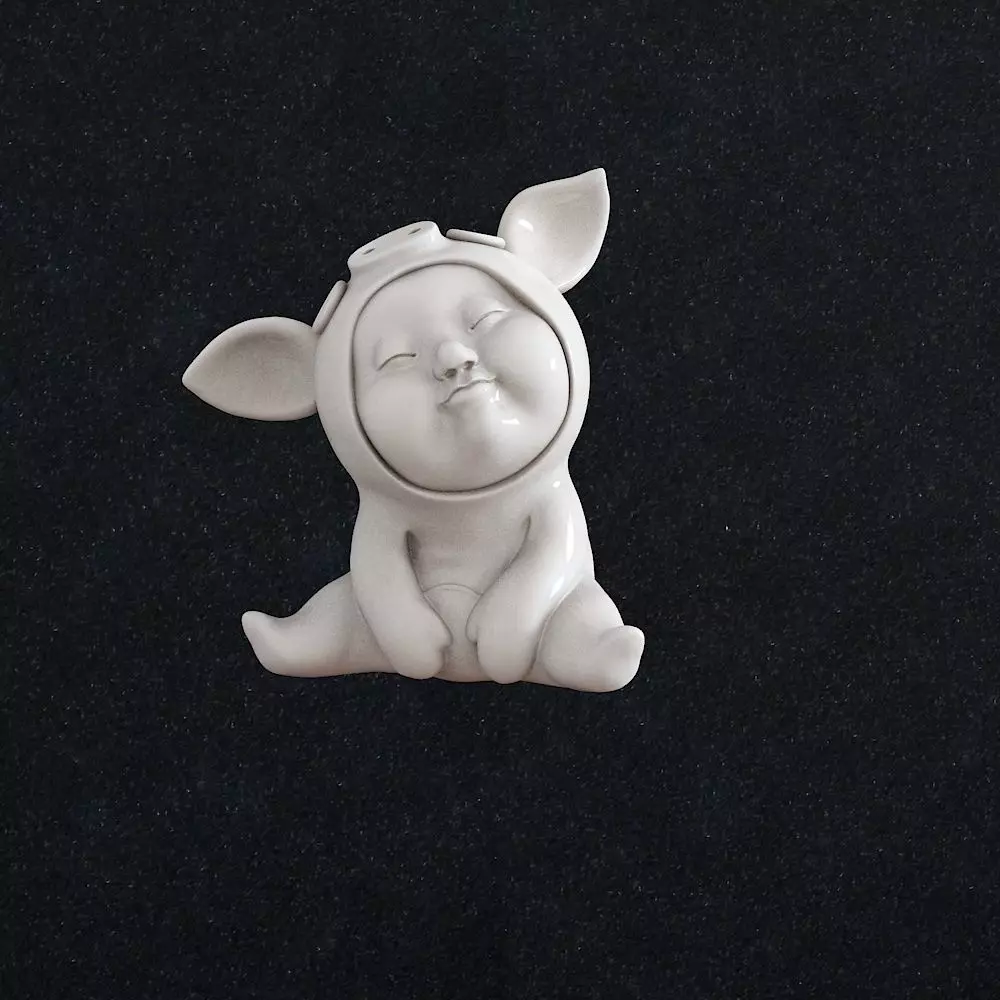 Baby Pig pendant 3D print model_0