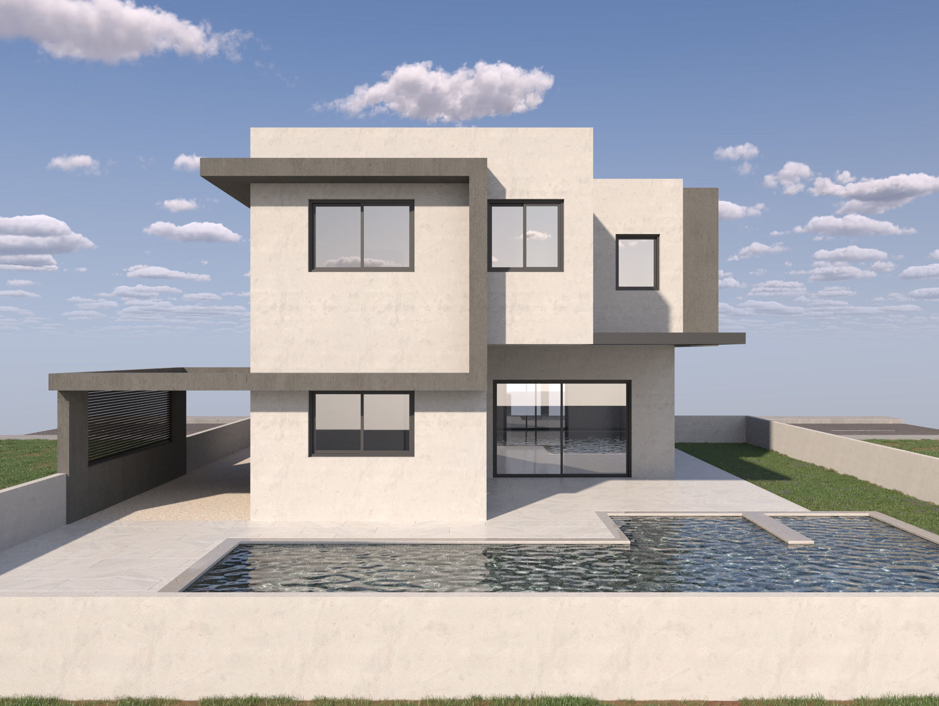 Modern Building 4-3d model Low-poly 3D model_7