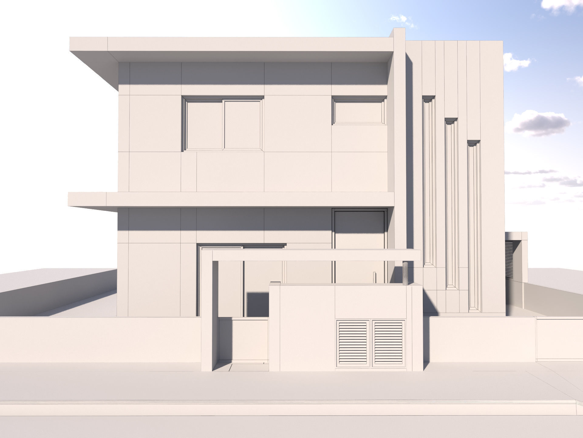 Modern Building 4-3d model Low-poly 3D model_20