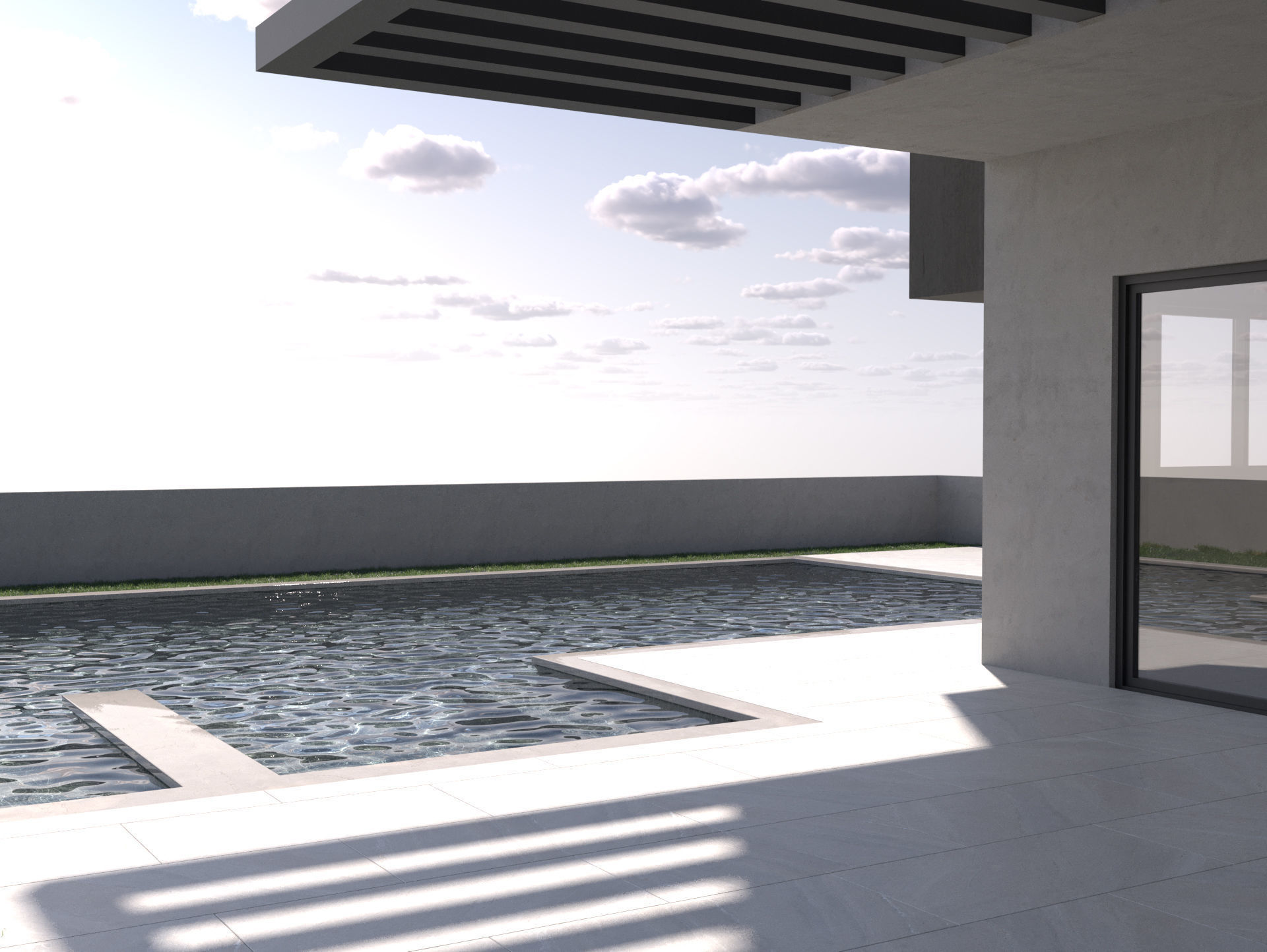 Modern Building 4-3d model Low-poly 3D model_4