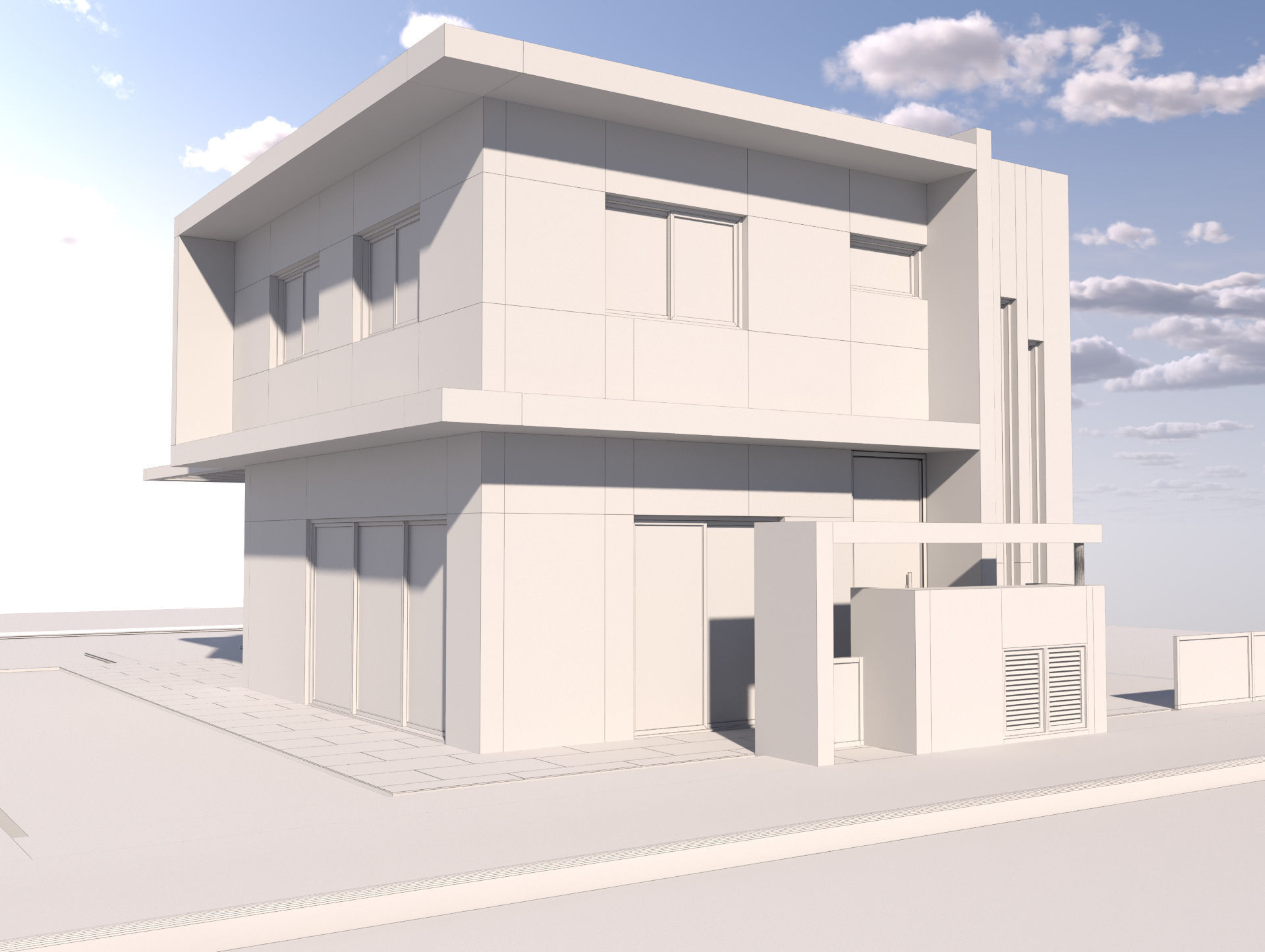 Modern Building 4-3d model Low-poly 3D model_13