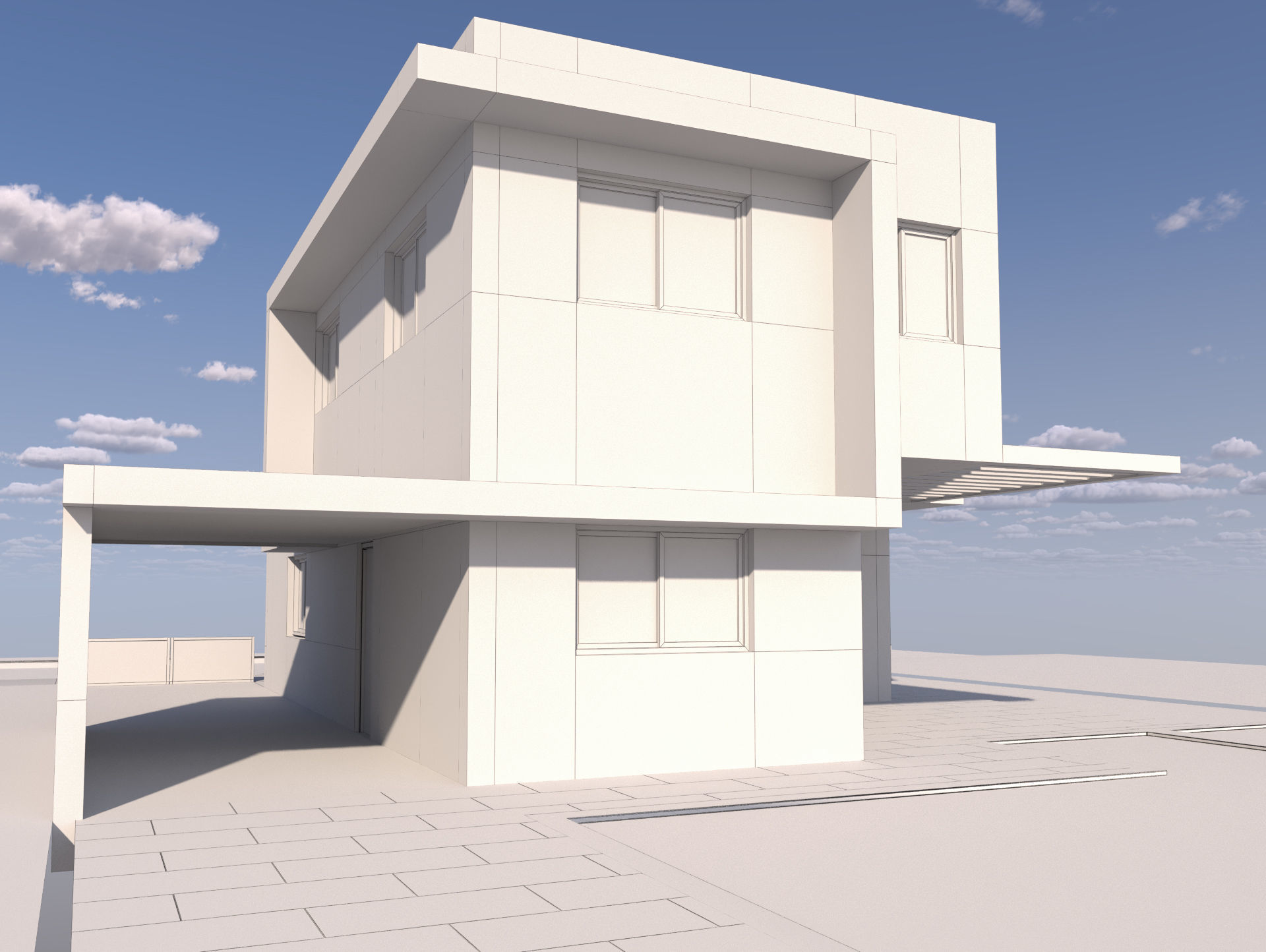 Modern Building 4-3d model Low-poly 3D model_14