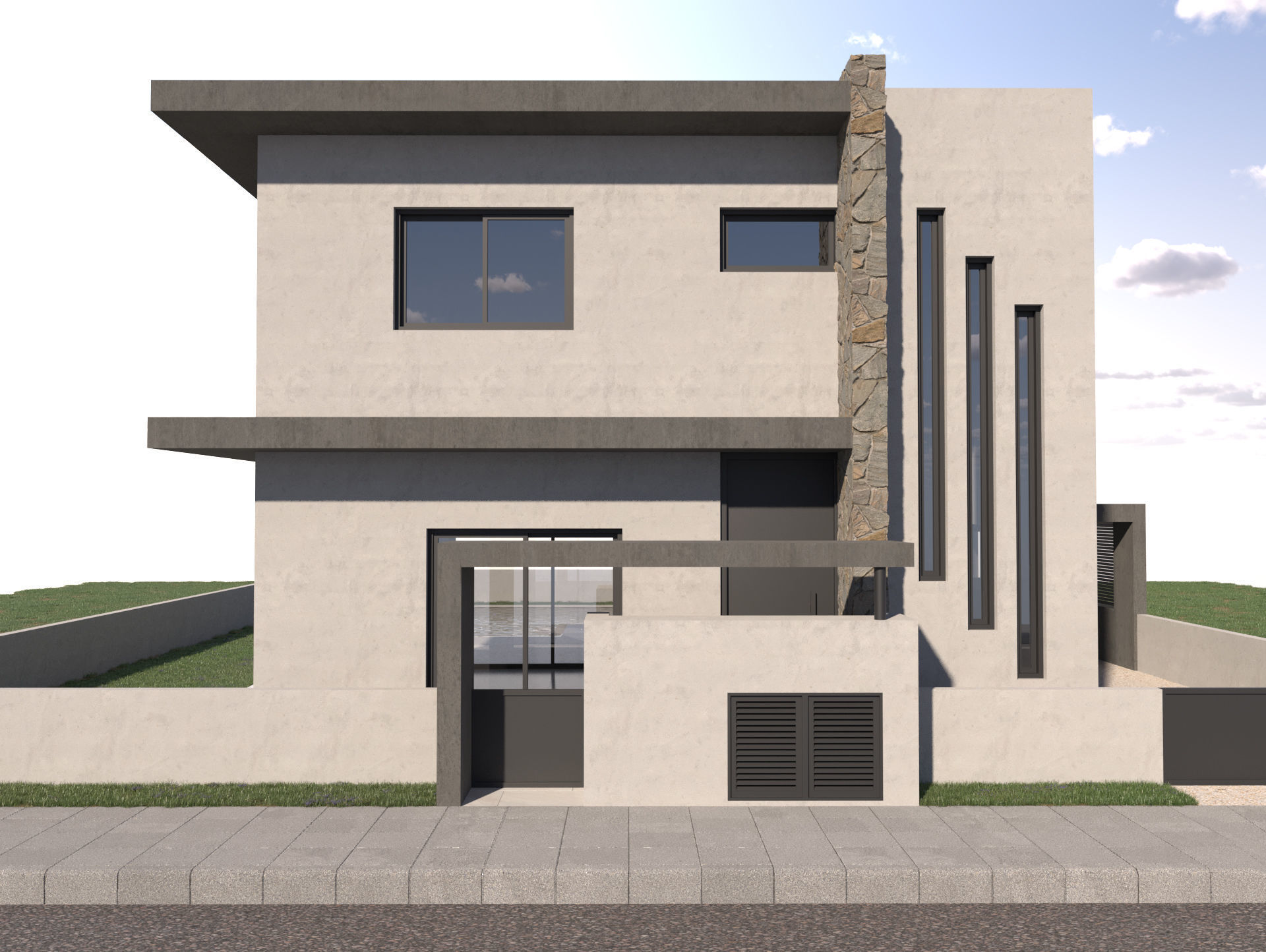 Modern Building 4-3d model Low-poly 3D model_9