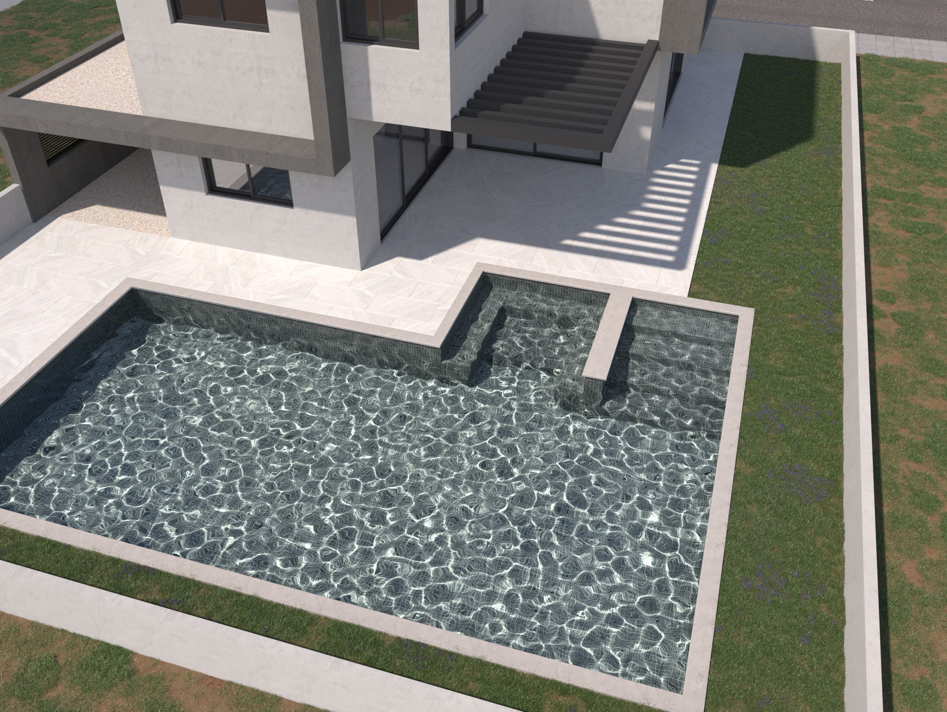 Modern Building 4-3d model Low-poly 3D model_5