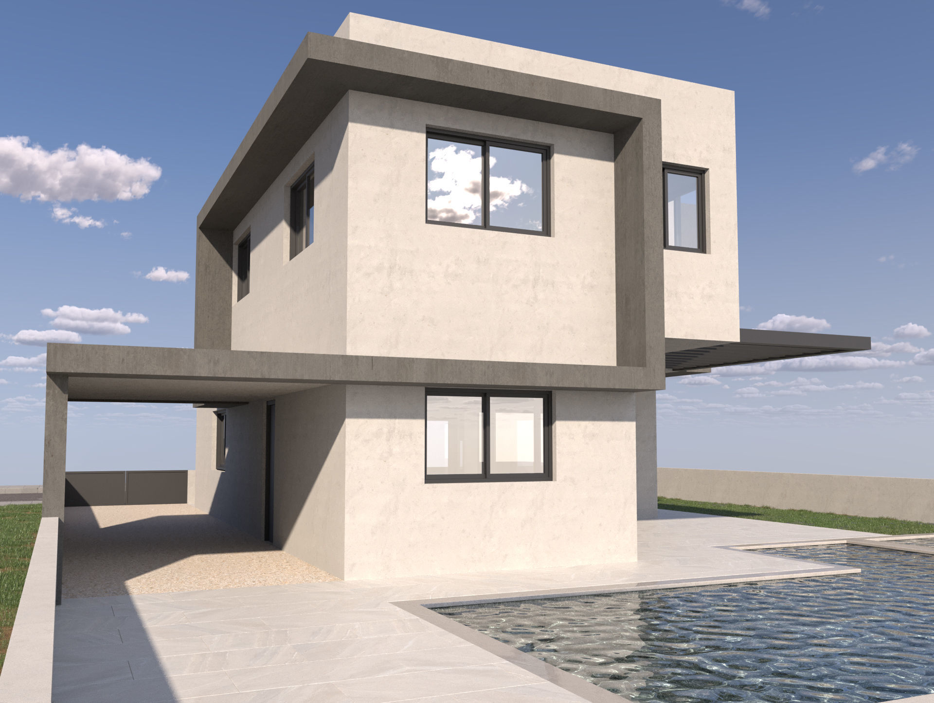 Modern Building 4-3d model Low-poly 3D model_3