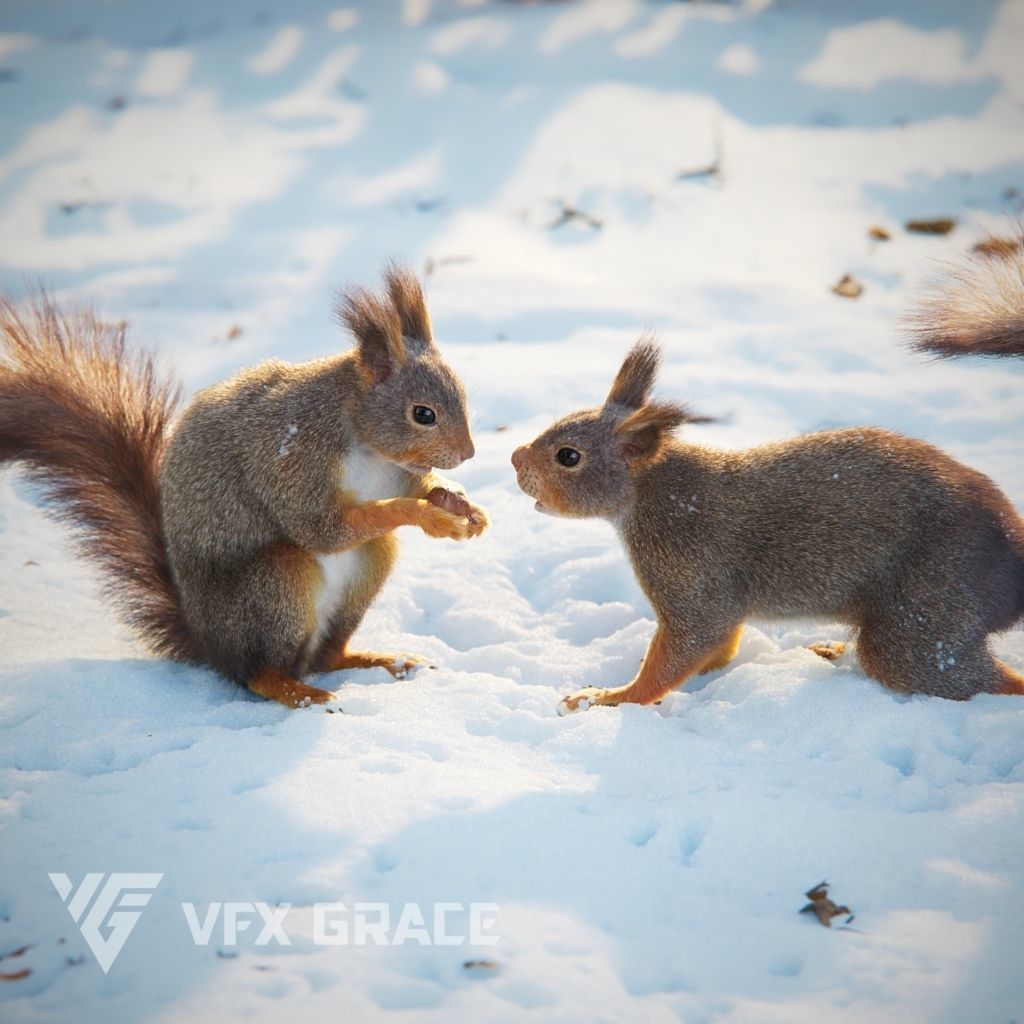 RedSquirrel Winter Animated VFX Grace 3D model_12