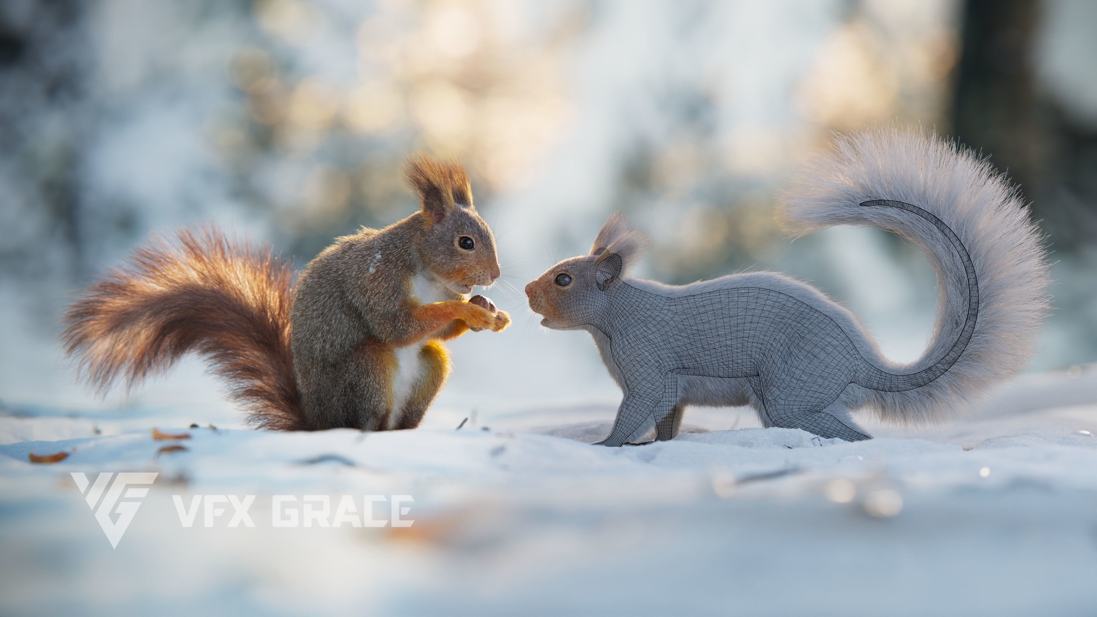 RedSquirrel Winter Animated VFX Grace 3D model_11