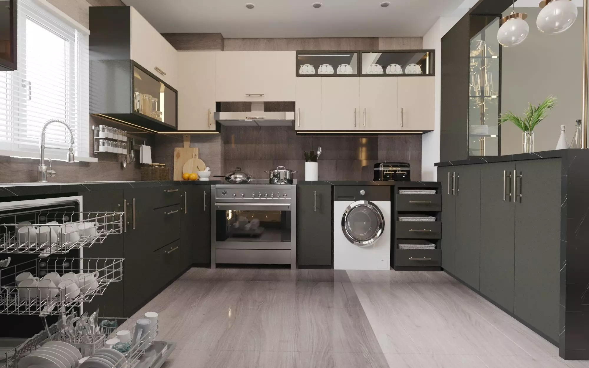 Modern Kitchen Design Low-poly 3D model