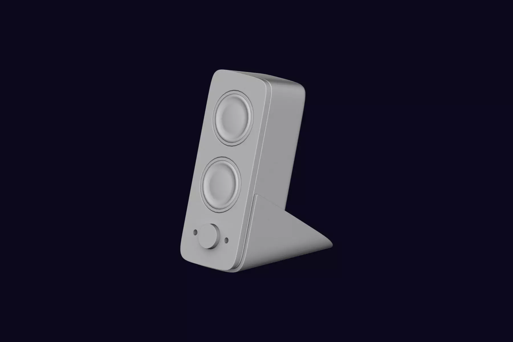 Desktop Speaker 3D model_0