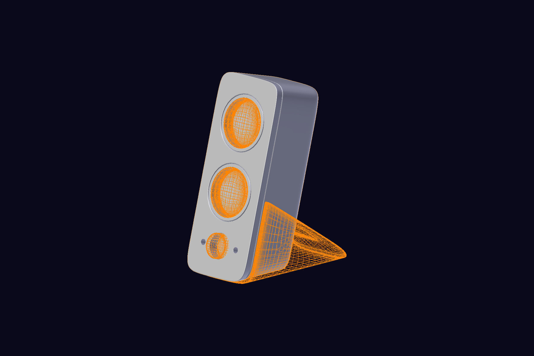 Desktop Speaker 3D model_2