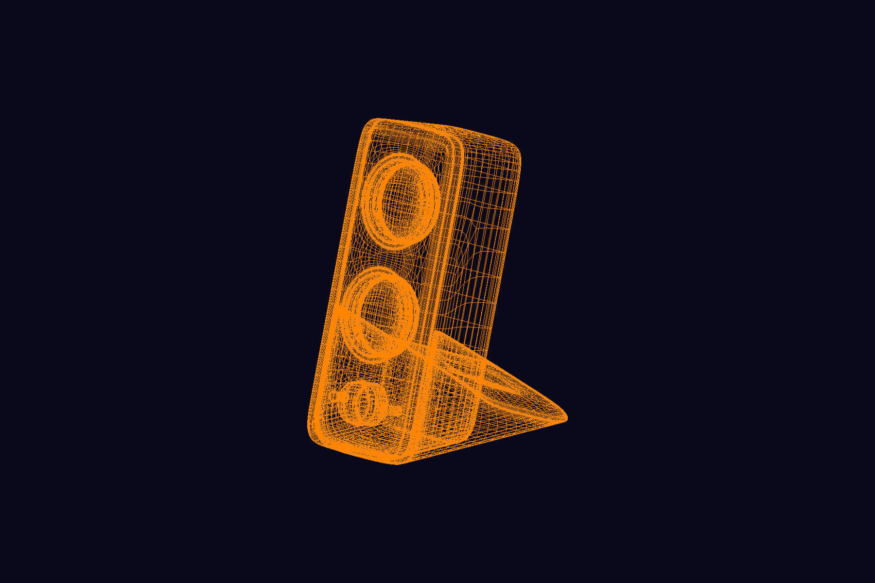 Desktop Speaker 3D model_6