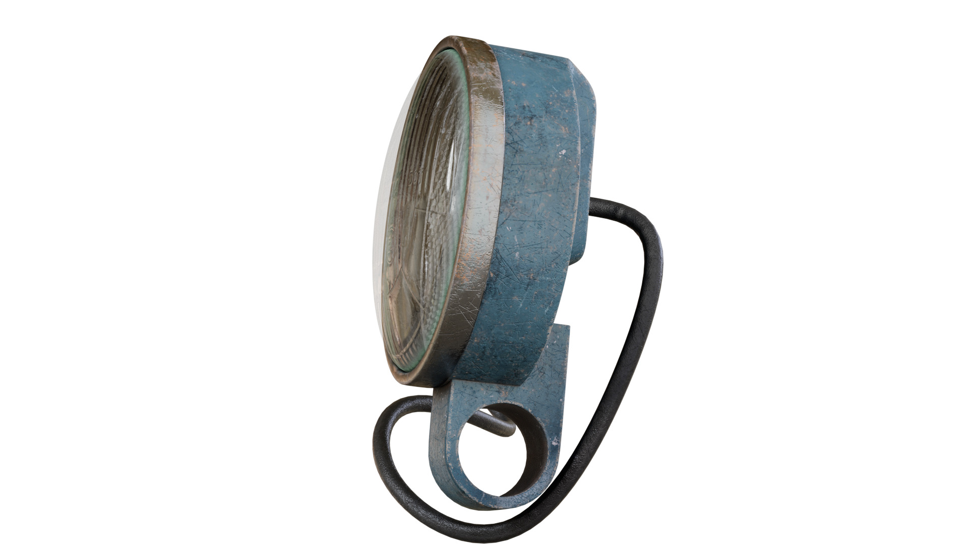 Vintage Industrial Headlight   Game Ready 3D Model  PBR Textured Low-poly 3D model_4