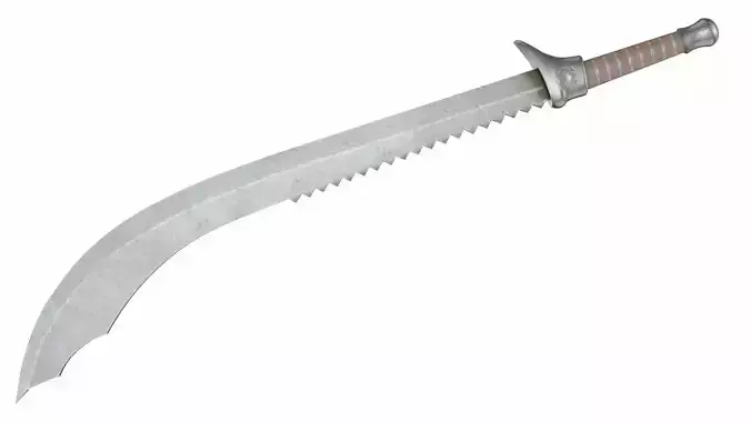 Curved sword 13 3D model