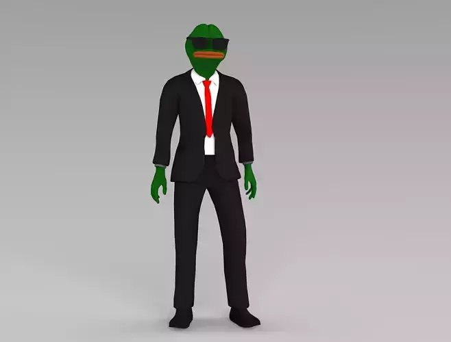 Frogman 3d character with rigging  Low-poly 3D model