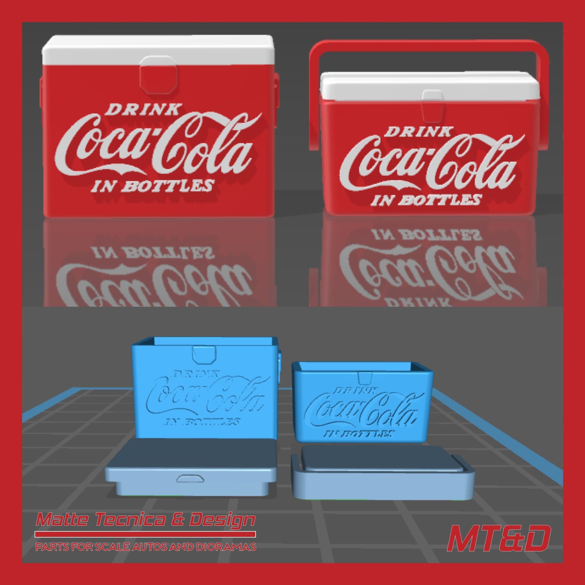 PACK OF 120 DIFFERENT ICE COOLERS FOR DIORAMAS AND SCALE CARS 3D print model_1