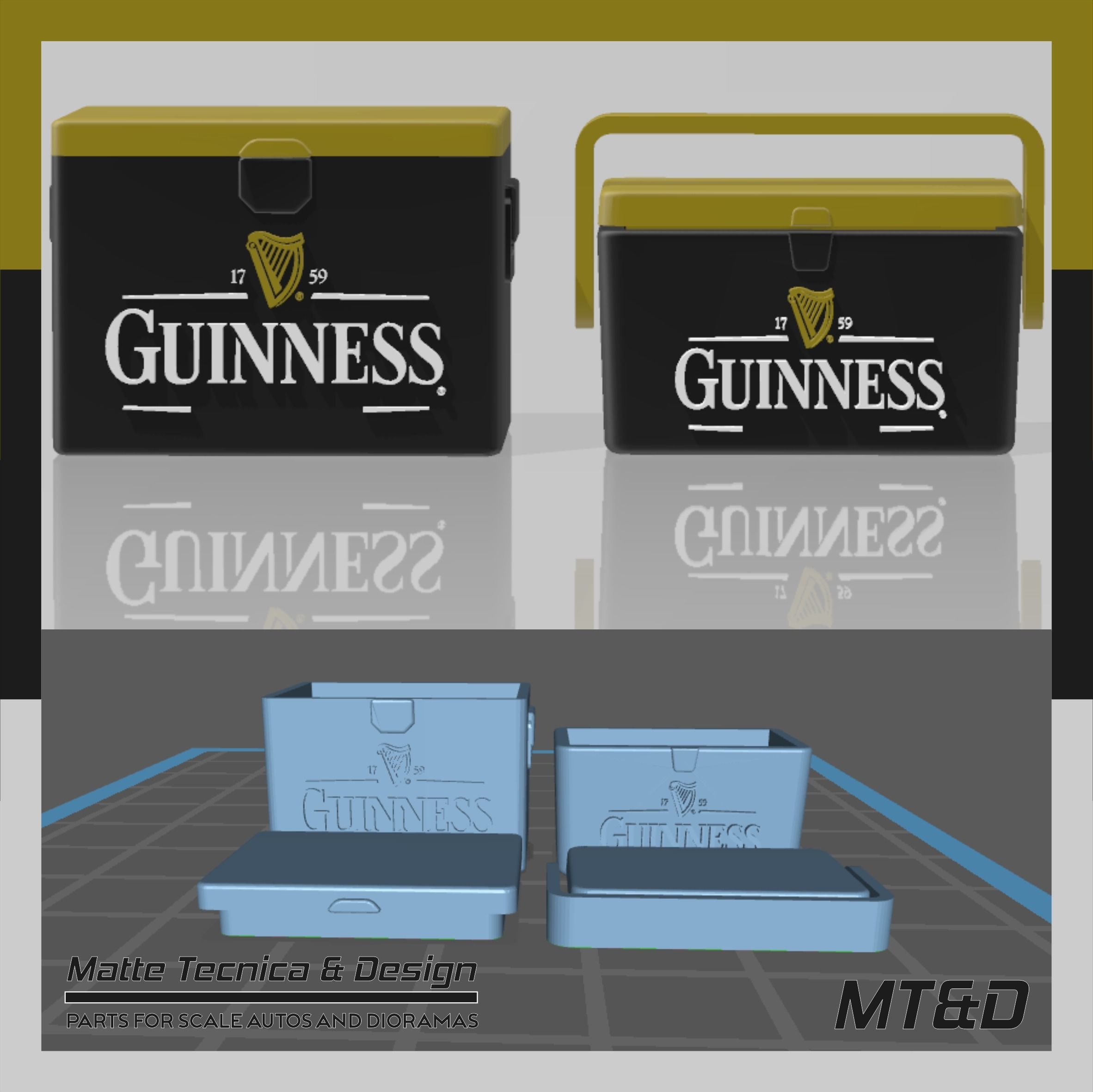 PACK OF 120 DIFFERENT ICE COOLERS FOR DIORAMAS AND SCALE CARS 3D print model_10