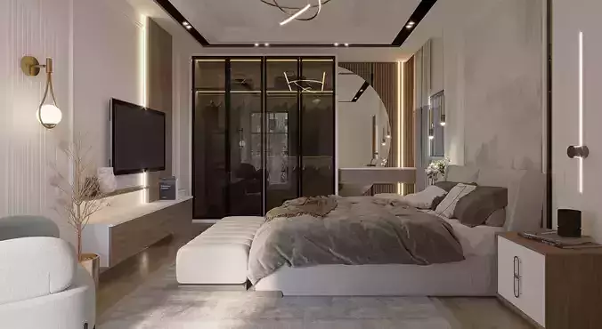 Modern Master bedroom 