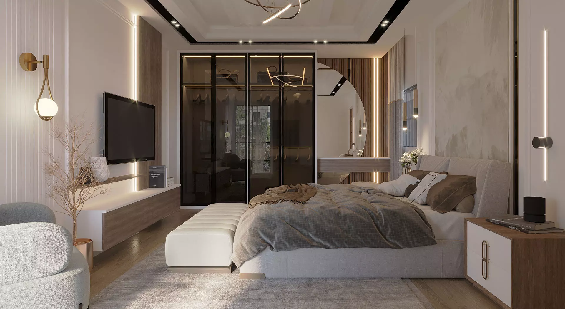 Modern Master bedroom 3D model