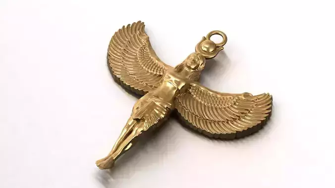 Egyptian Goddess Isis Statue Pendant 3D Model for Jewelry 3D print model