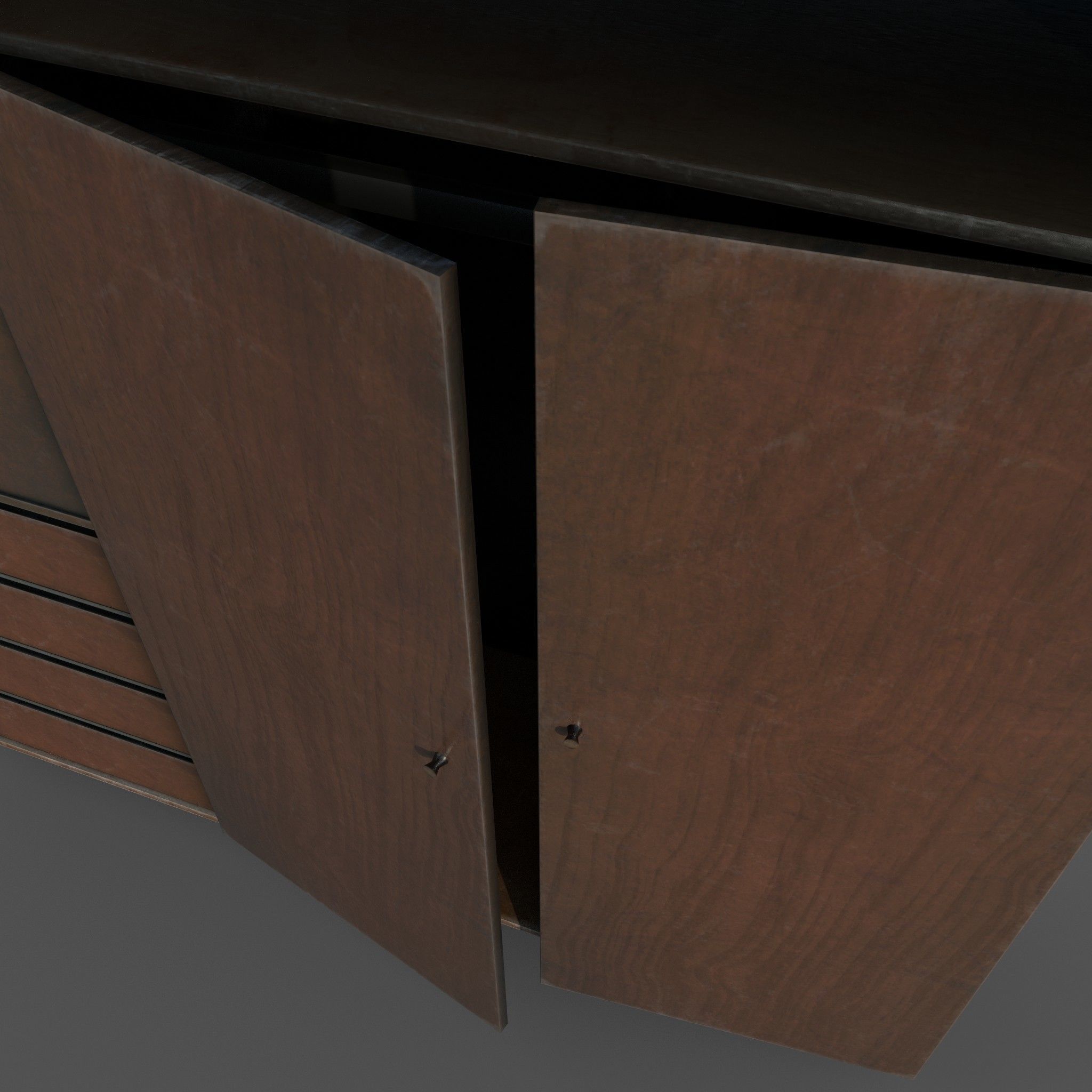 Old dirt closet Low-poly 3D model_8