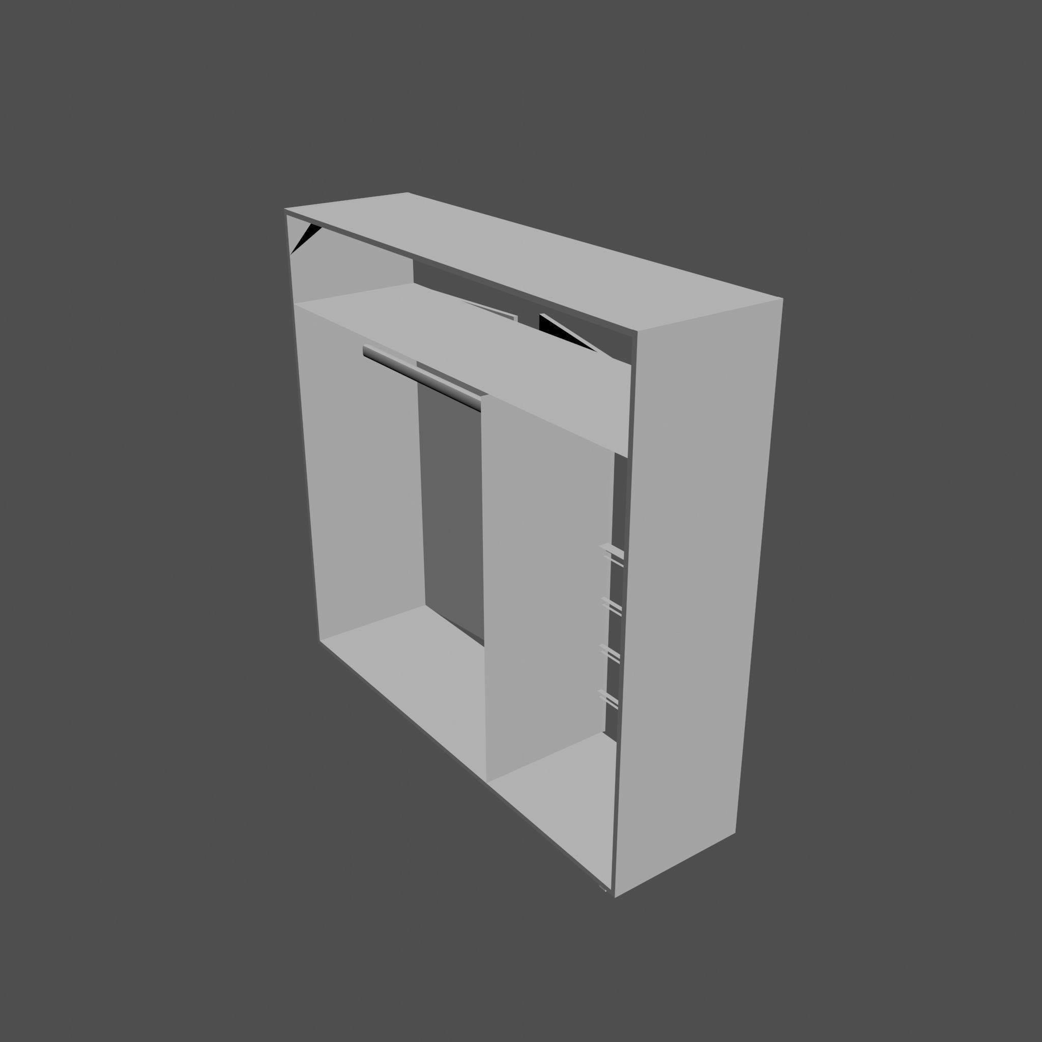 Old dirt closet Low-poly 3D model_12