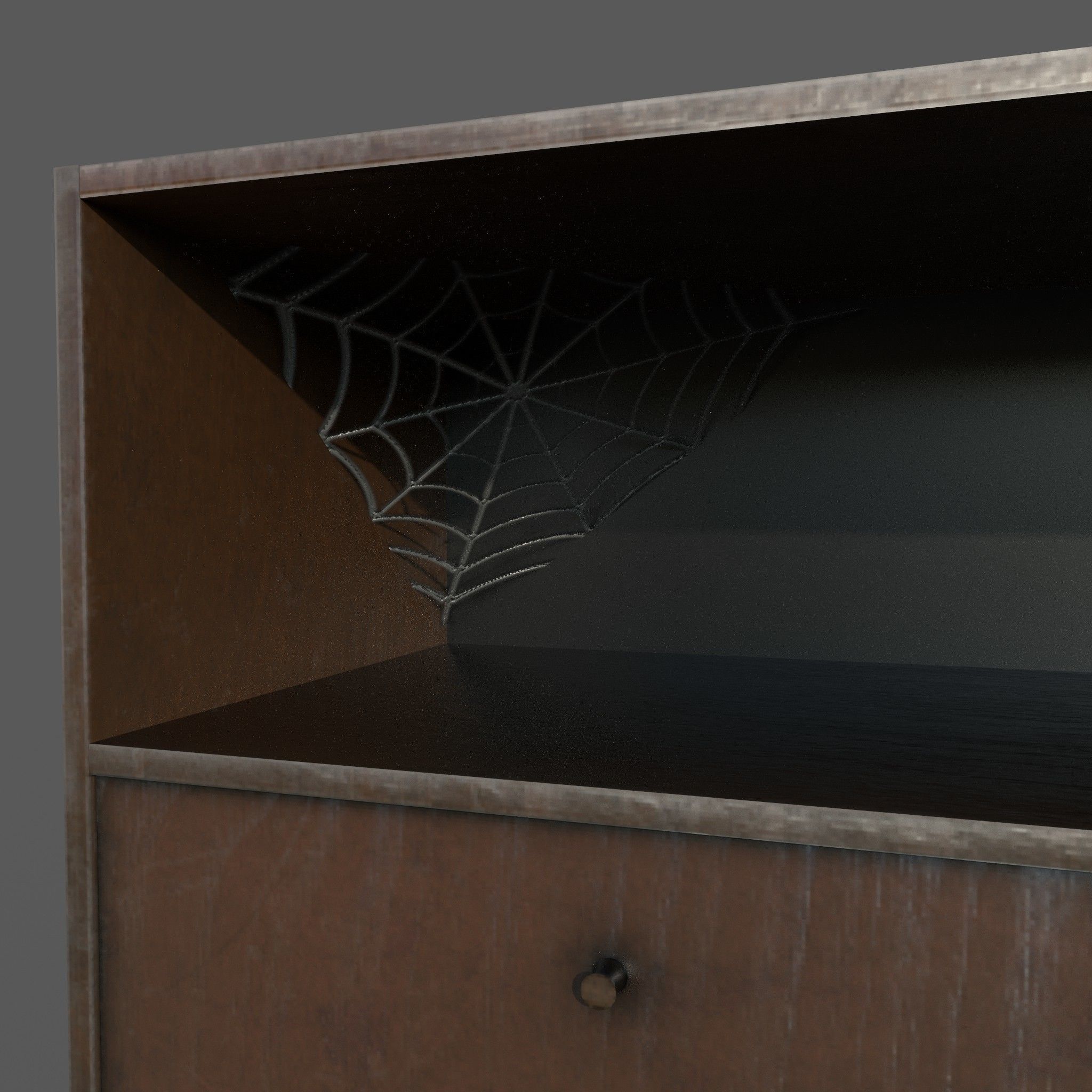 Old dirt closet Low-poly 3D model_9