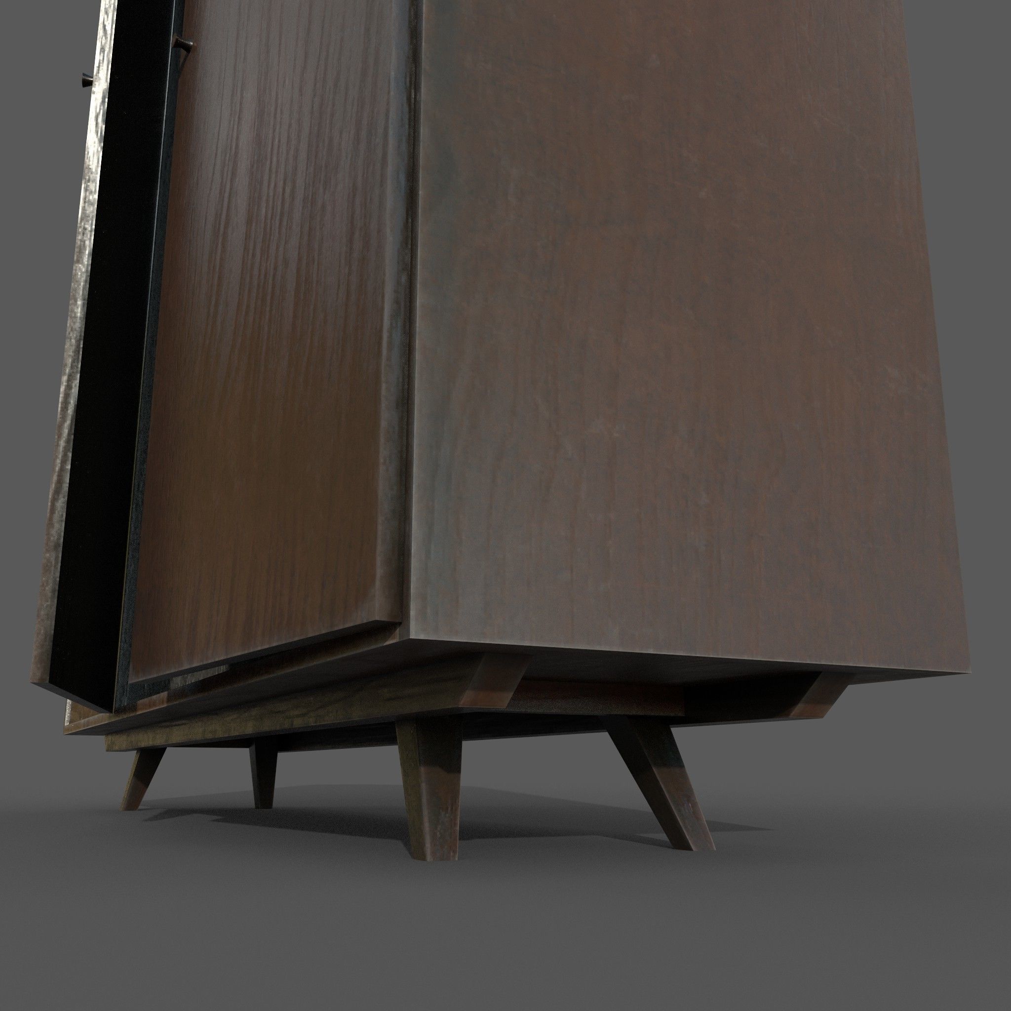 Old dirt closet Low-poly 3D model_10