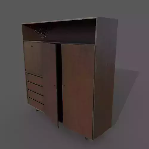 Old dirt closet Low-poly 3D model