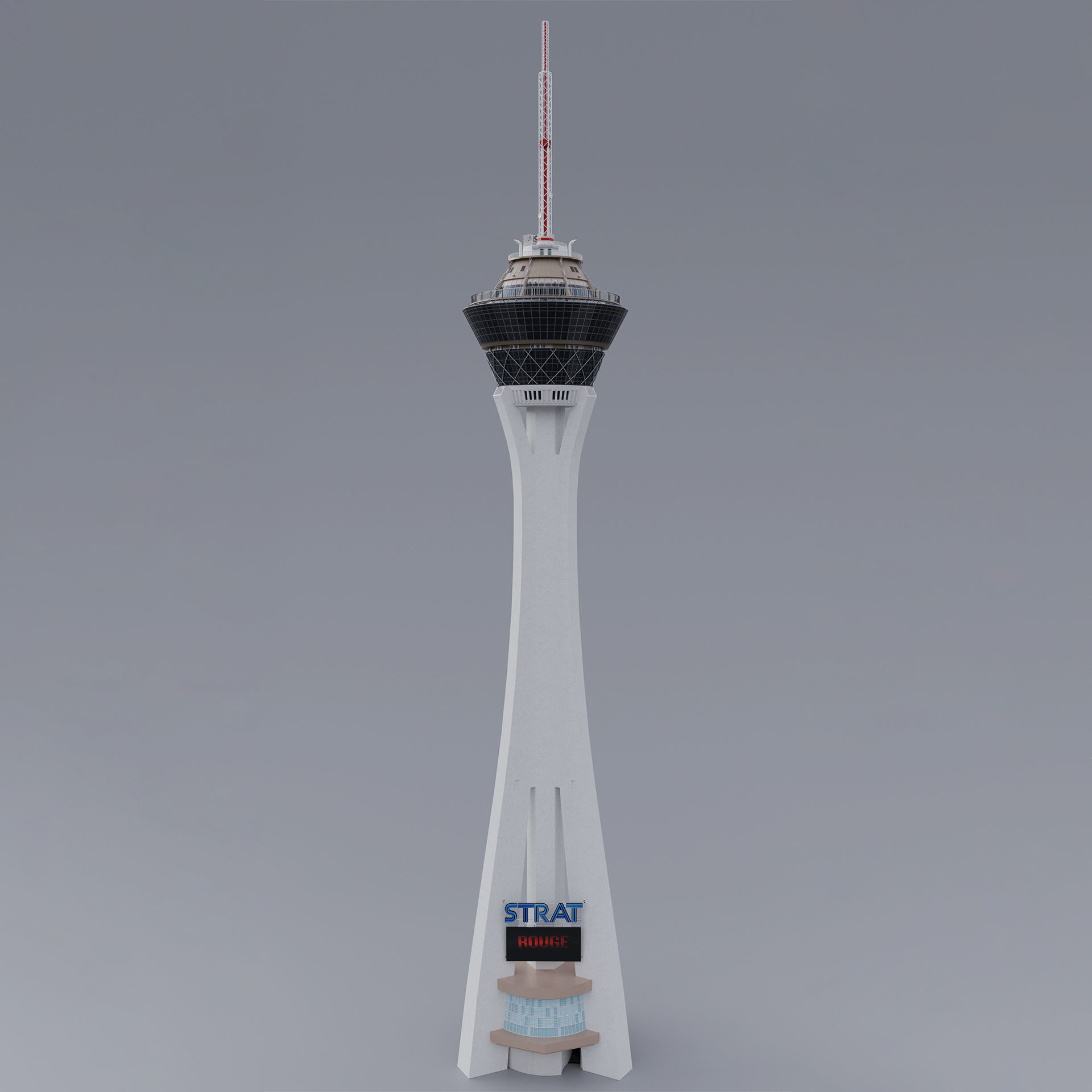 Stratosphere Tower  3D model_4