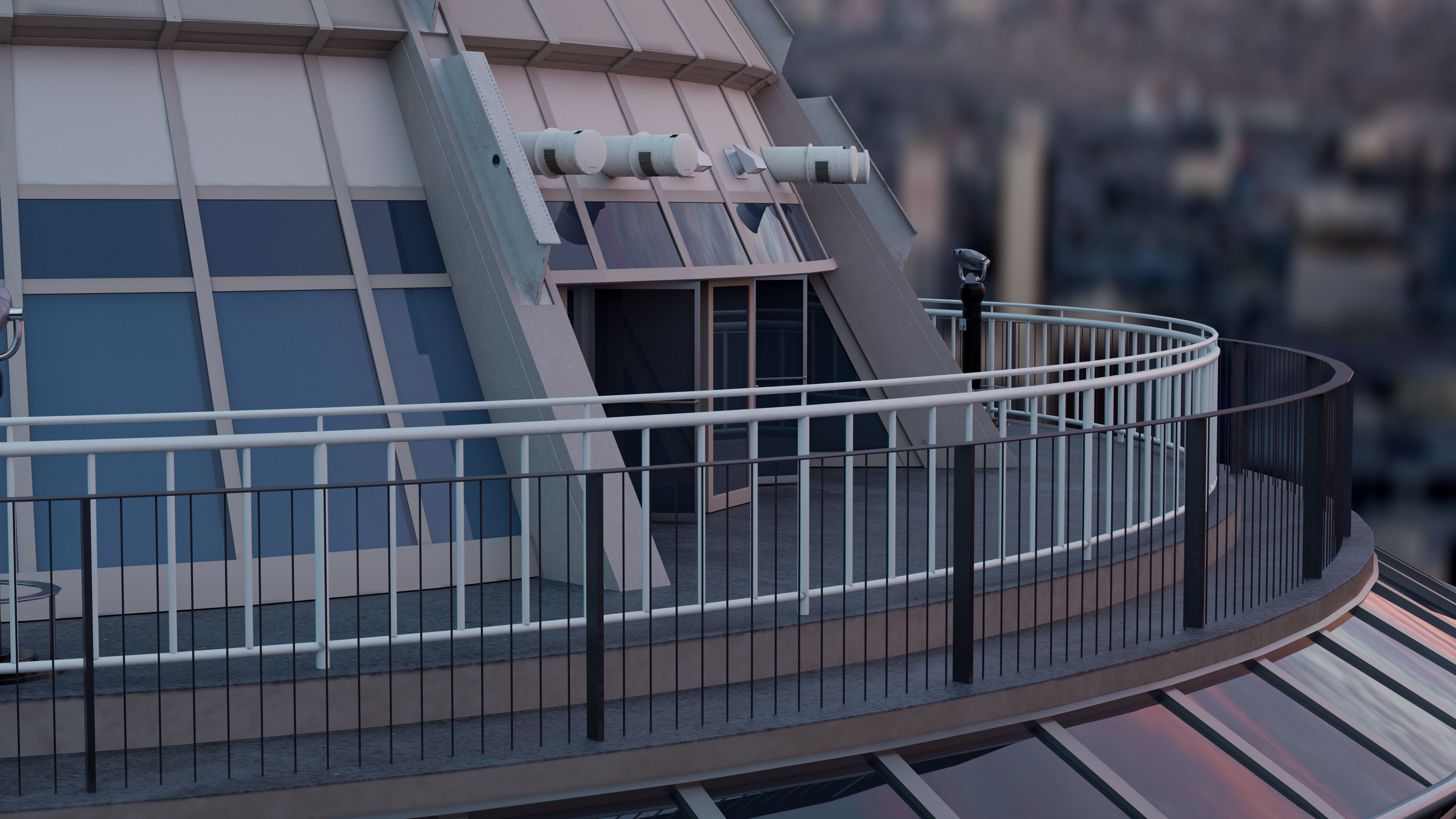 Stratosphere Tower  3D model_2