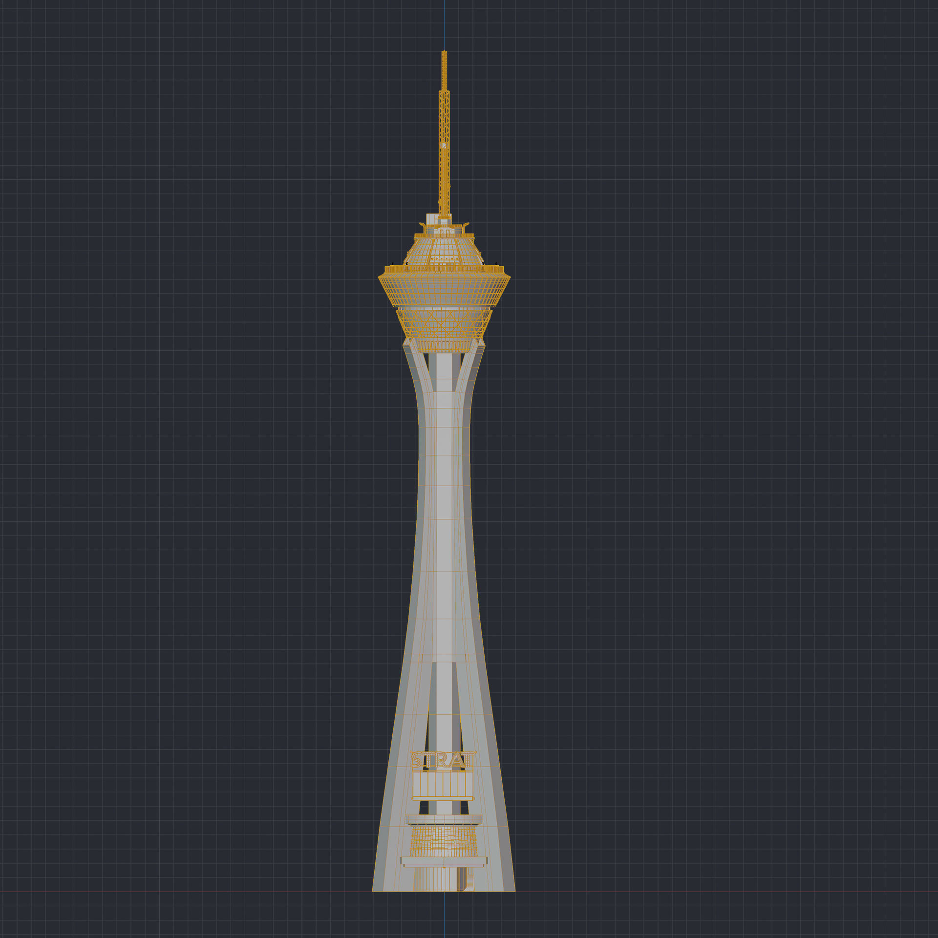 Stratosphere Tower  3D model_6