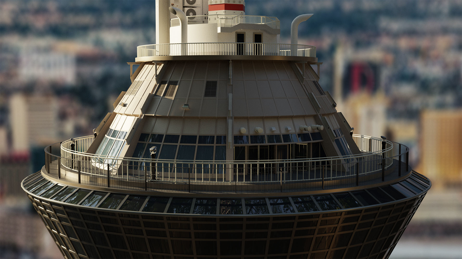 Stratosphere Tower  3D model_1