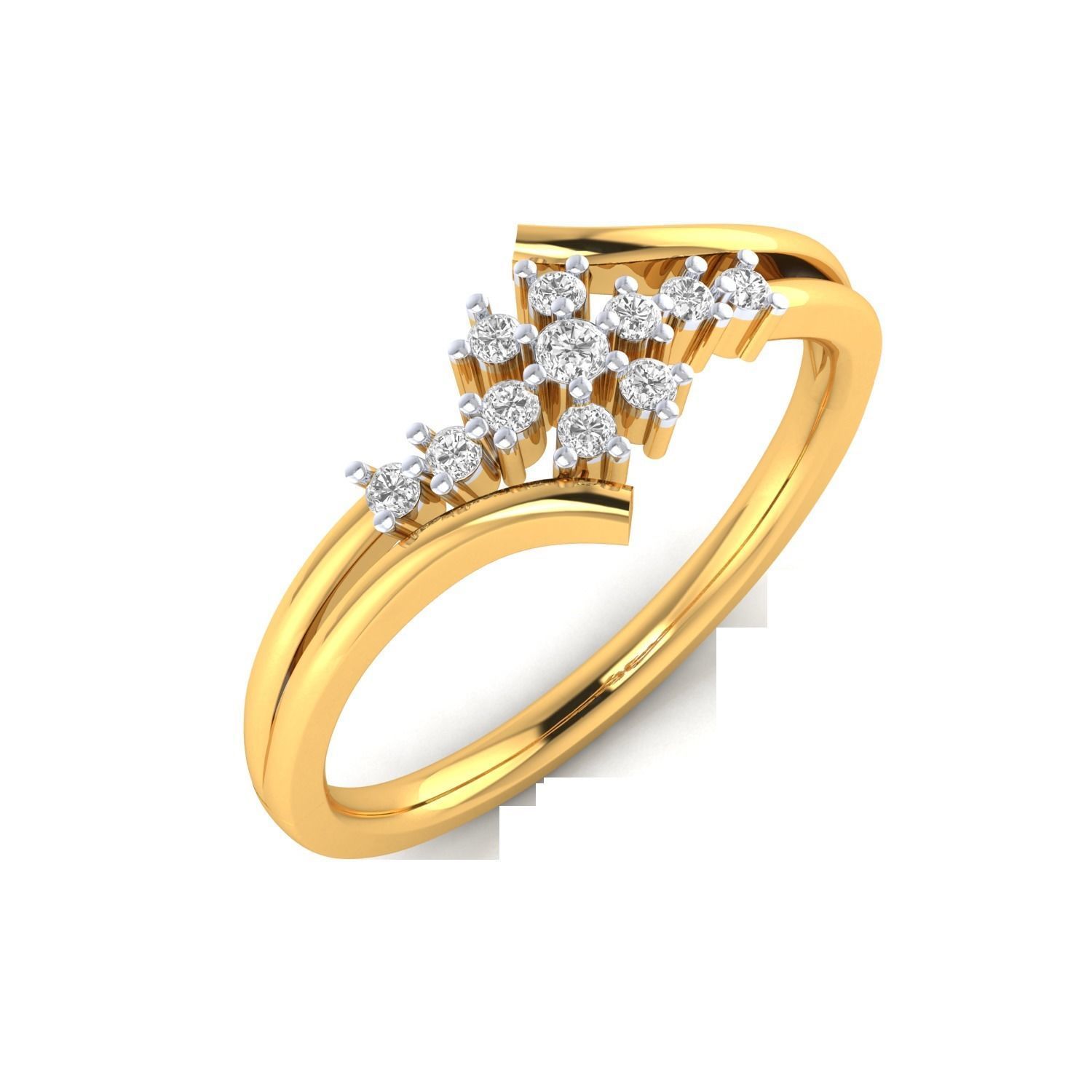 Women Wedding Engagement Ring STL OBJ FBX Renders Details 3D print model_6