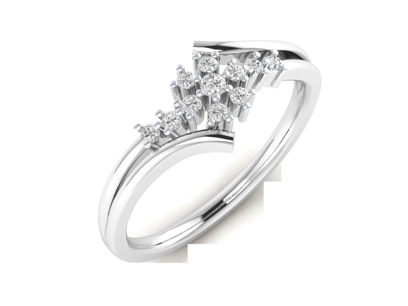 Women Wedding Engagement Ring STL OBJ FBX Renders Details 3D print model_19