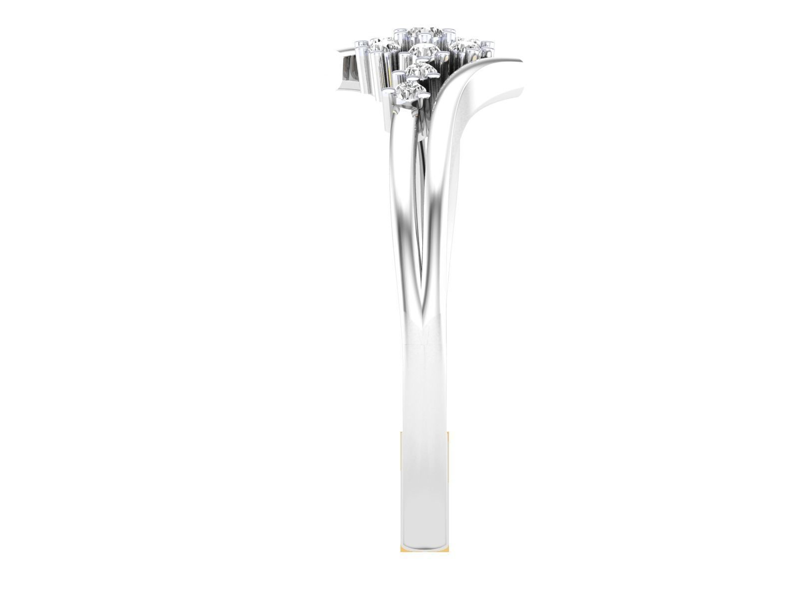 Women Wedding Engagement Ring STL OBJ FBX Renders Details 3D print model_21