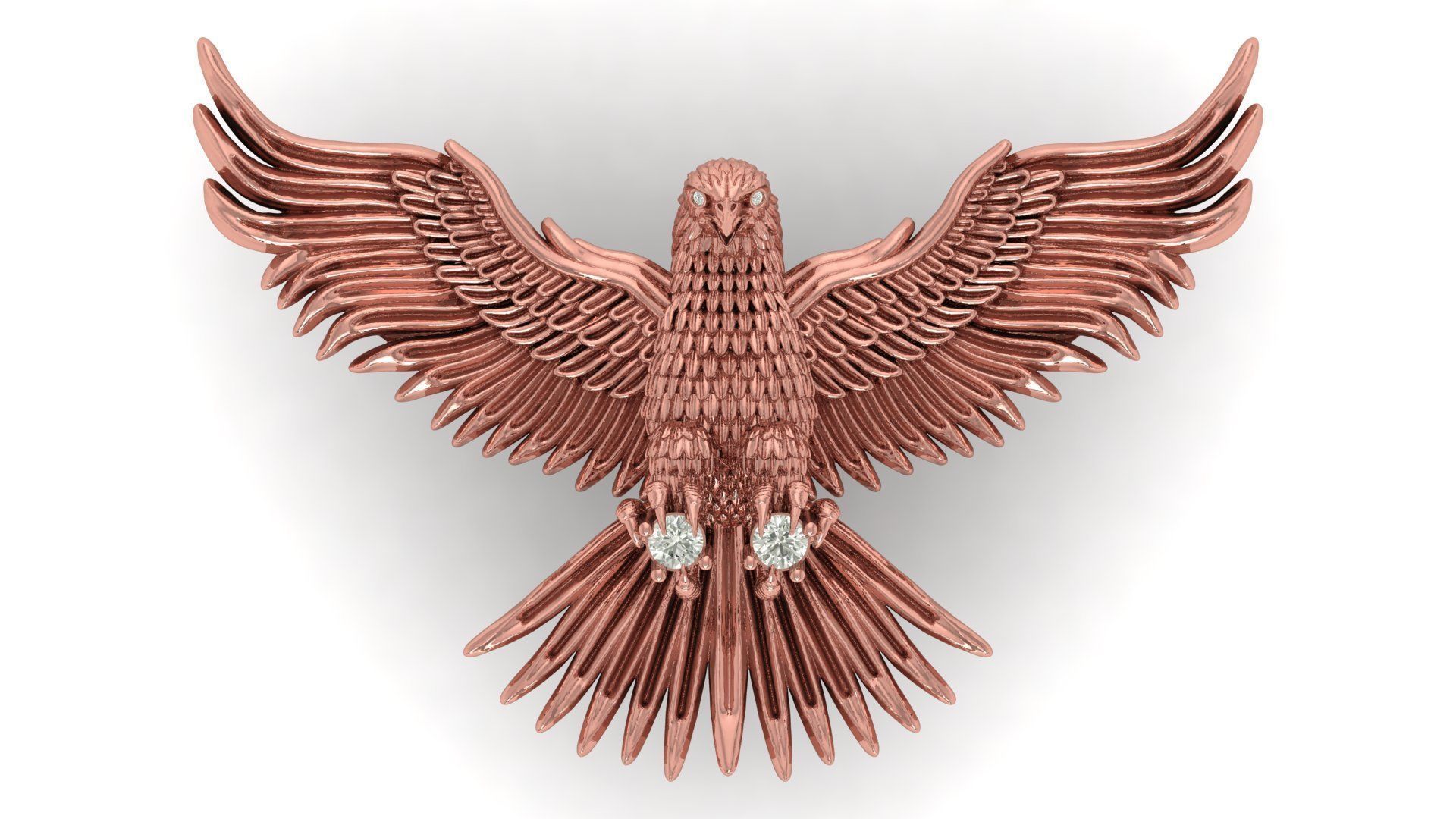 Eagle Pendant 3D print model_8