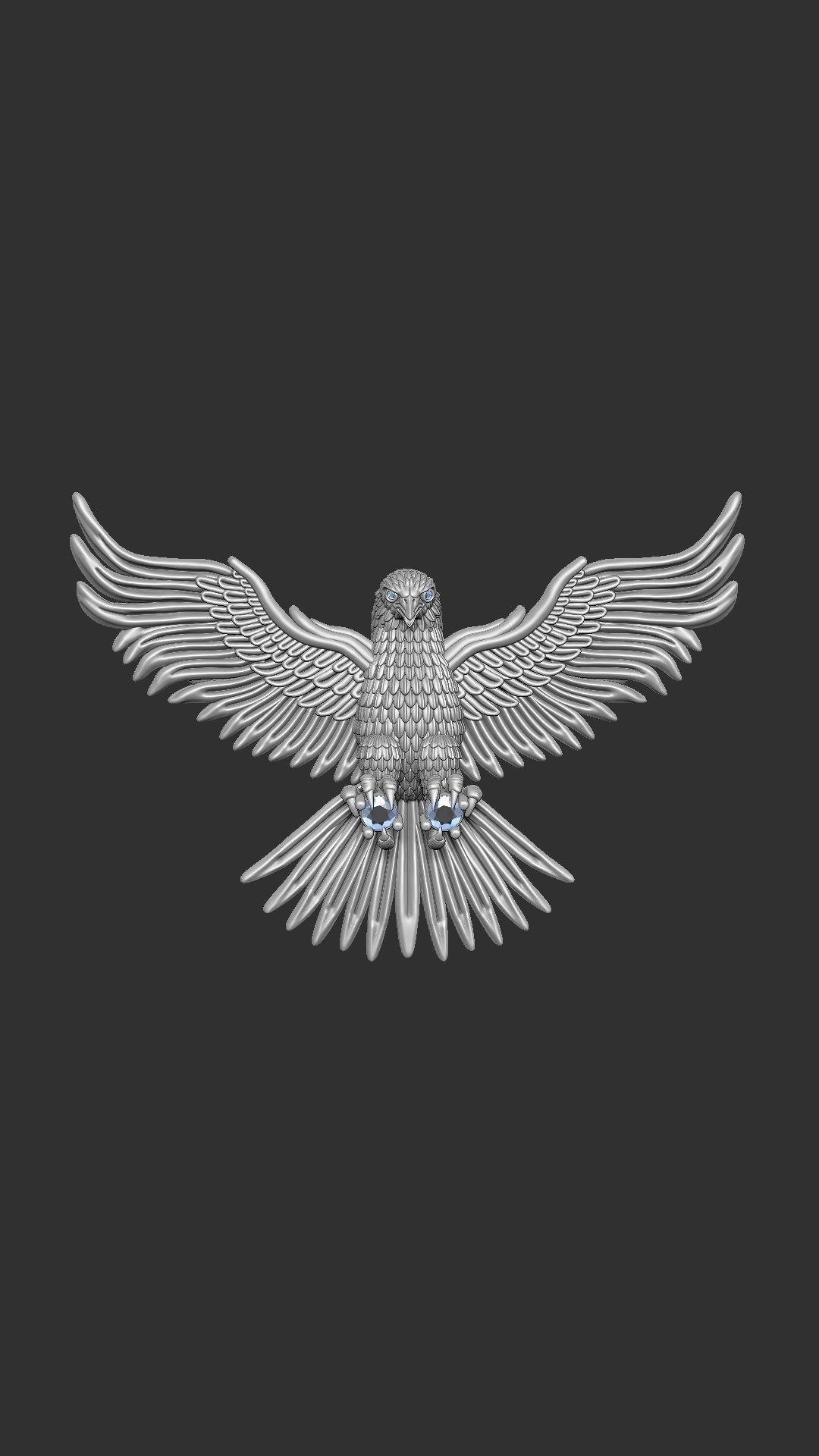 Eagle Pendant 3D print model_1