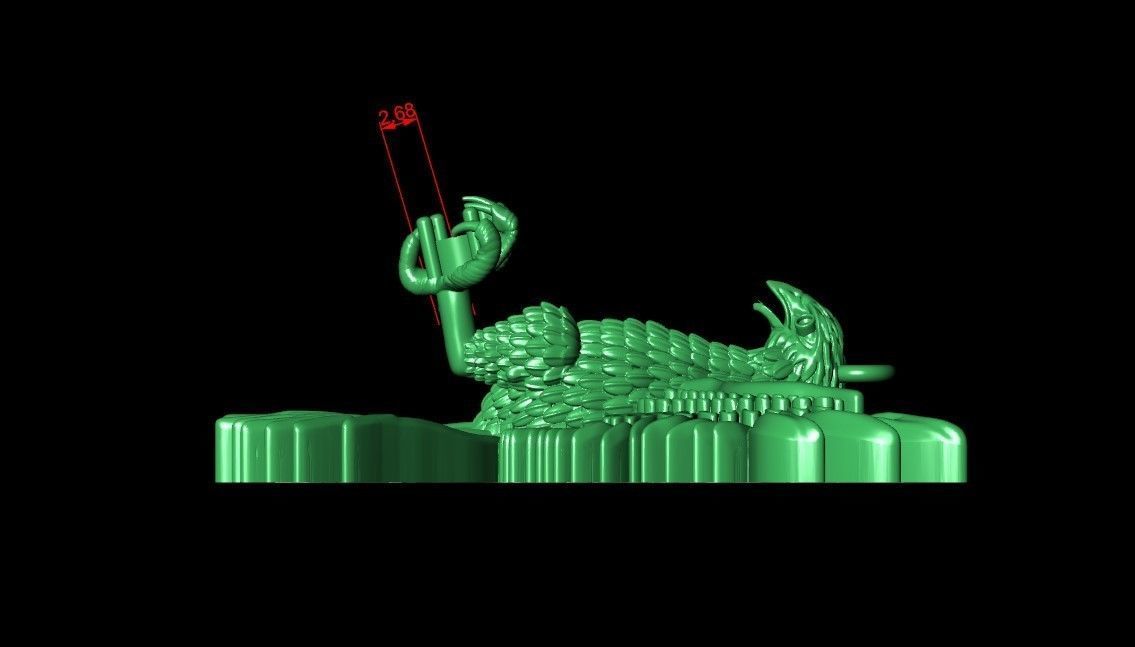 Eagle Pendant 3D print model_20