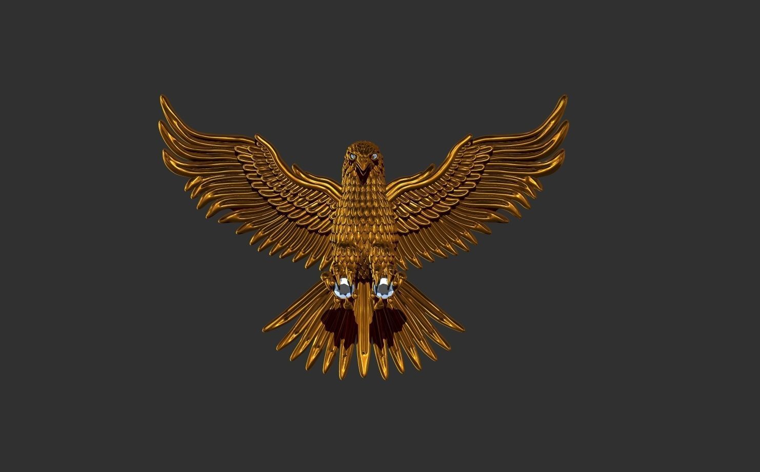 Eagle Pendant 3D print model_6