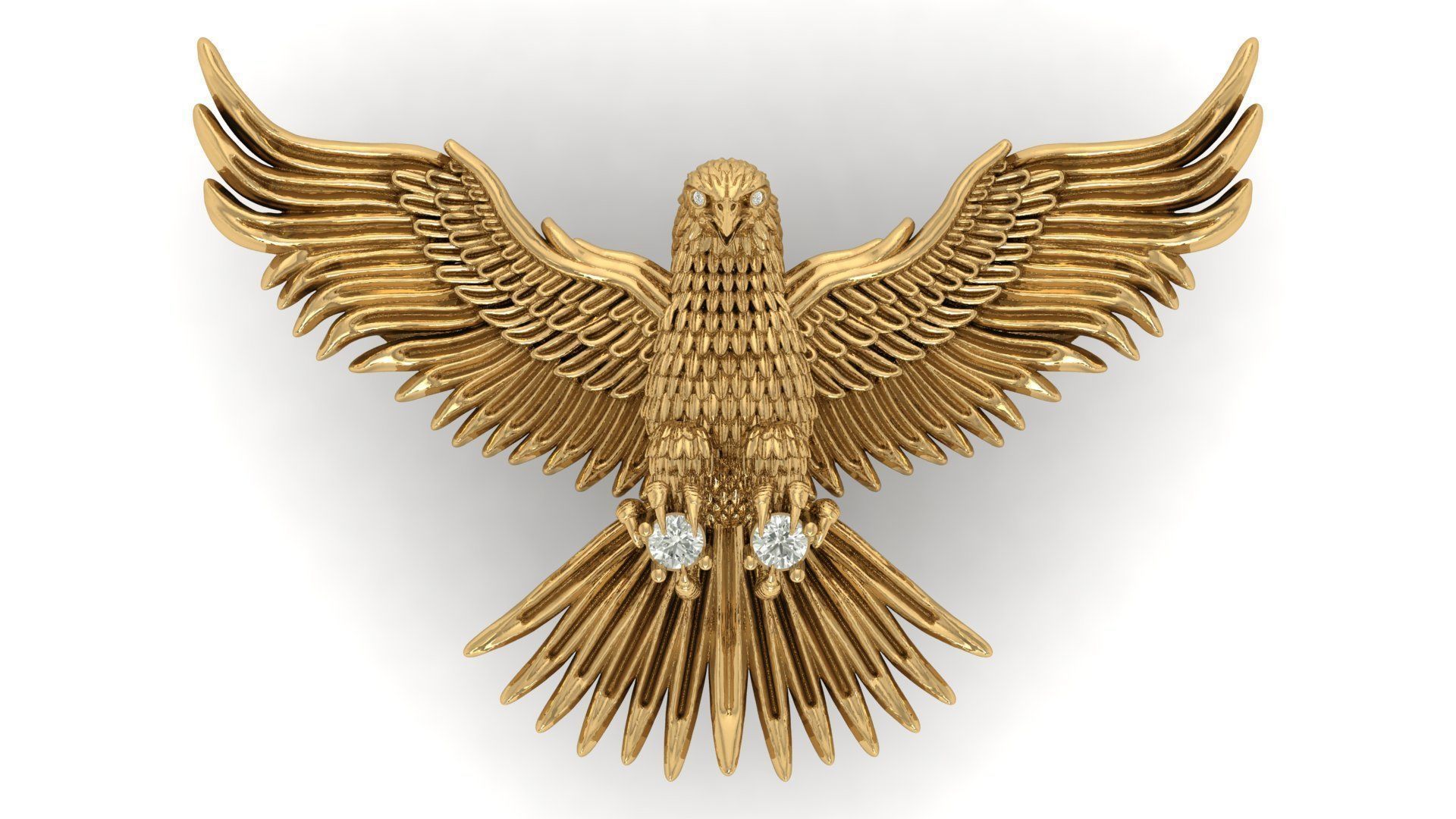 Eagle Pendant 3D print model_7