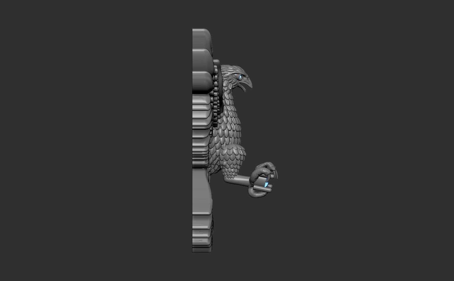 Eagle Pendant 3D print model_3