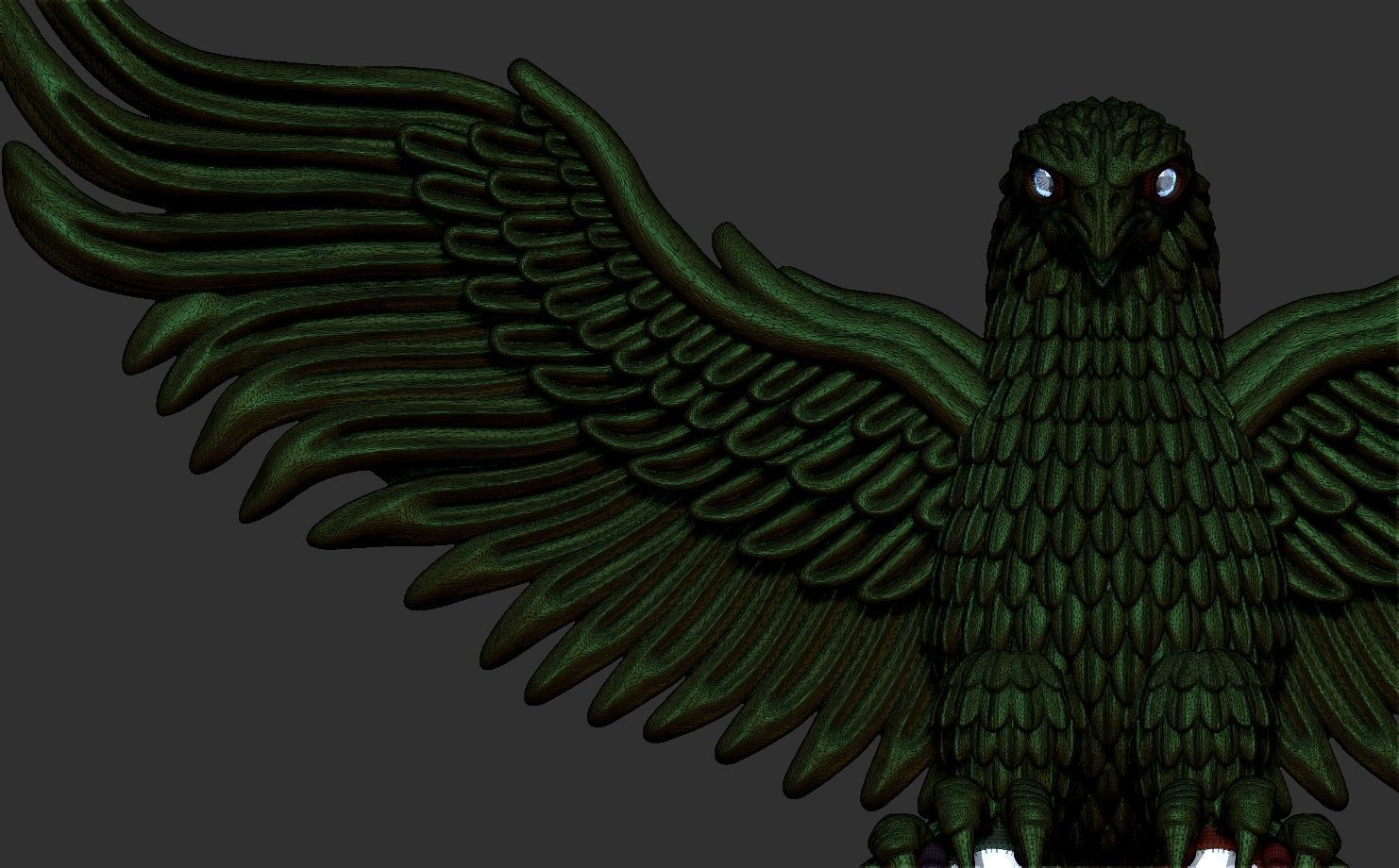 Eagle Pendant 3D print model_26