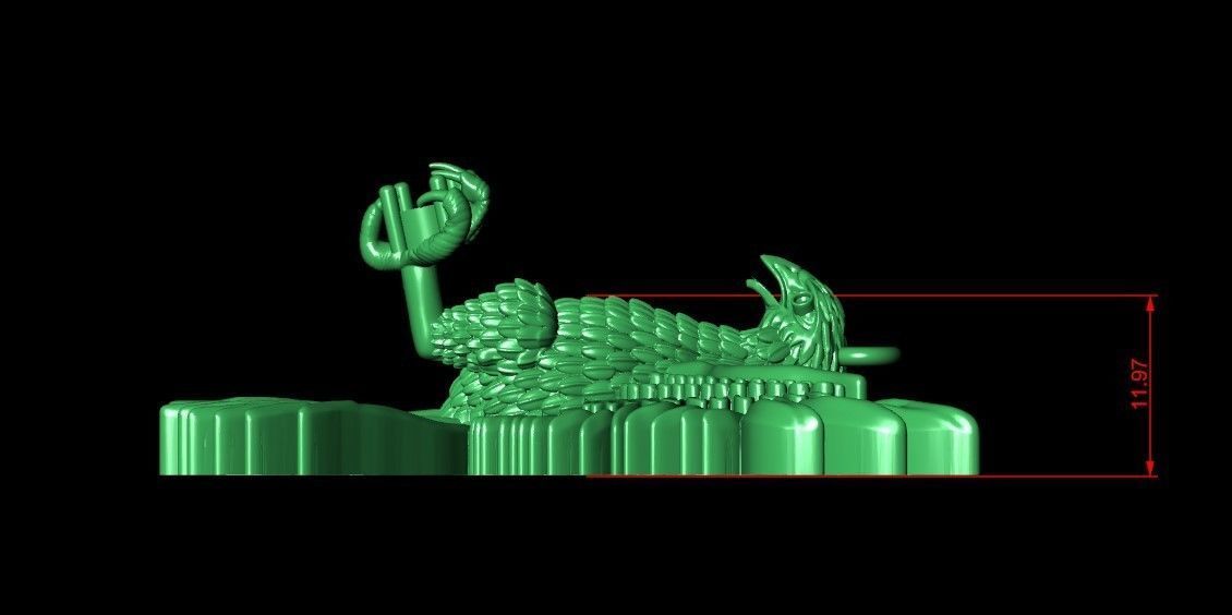 Eagle Pendant 3D print model_10