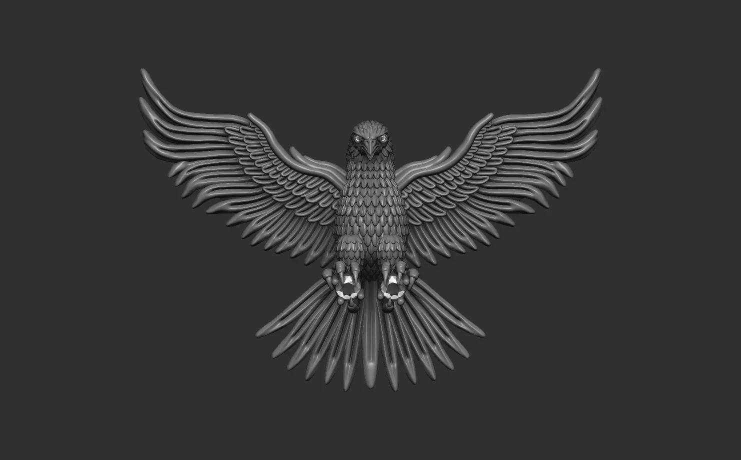 Eagle Pendant 3D print model_0