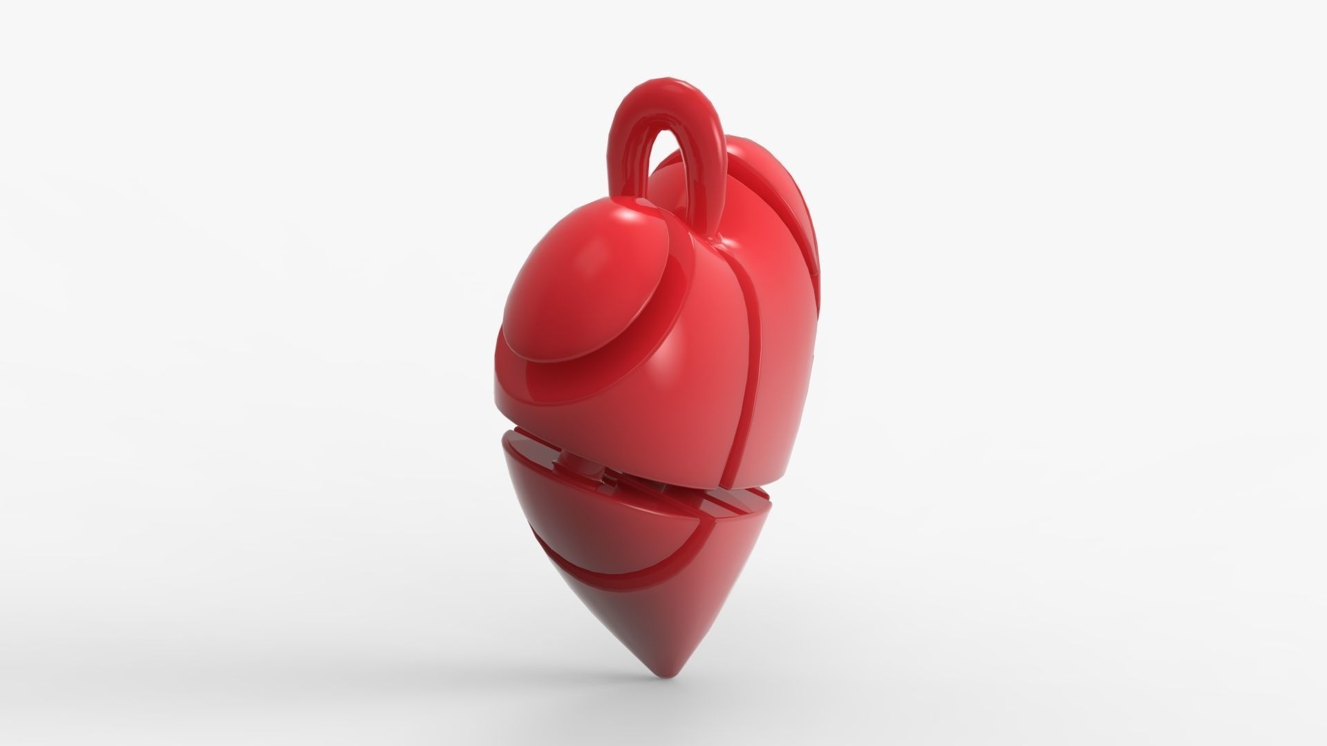 Broken Heart Pendant 3D print model_7