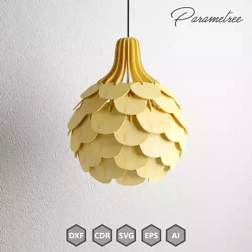 Bloom Chandelier Pendant lamp Leaf hanging lamp cnc  dxf files